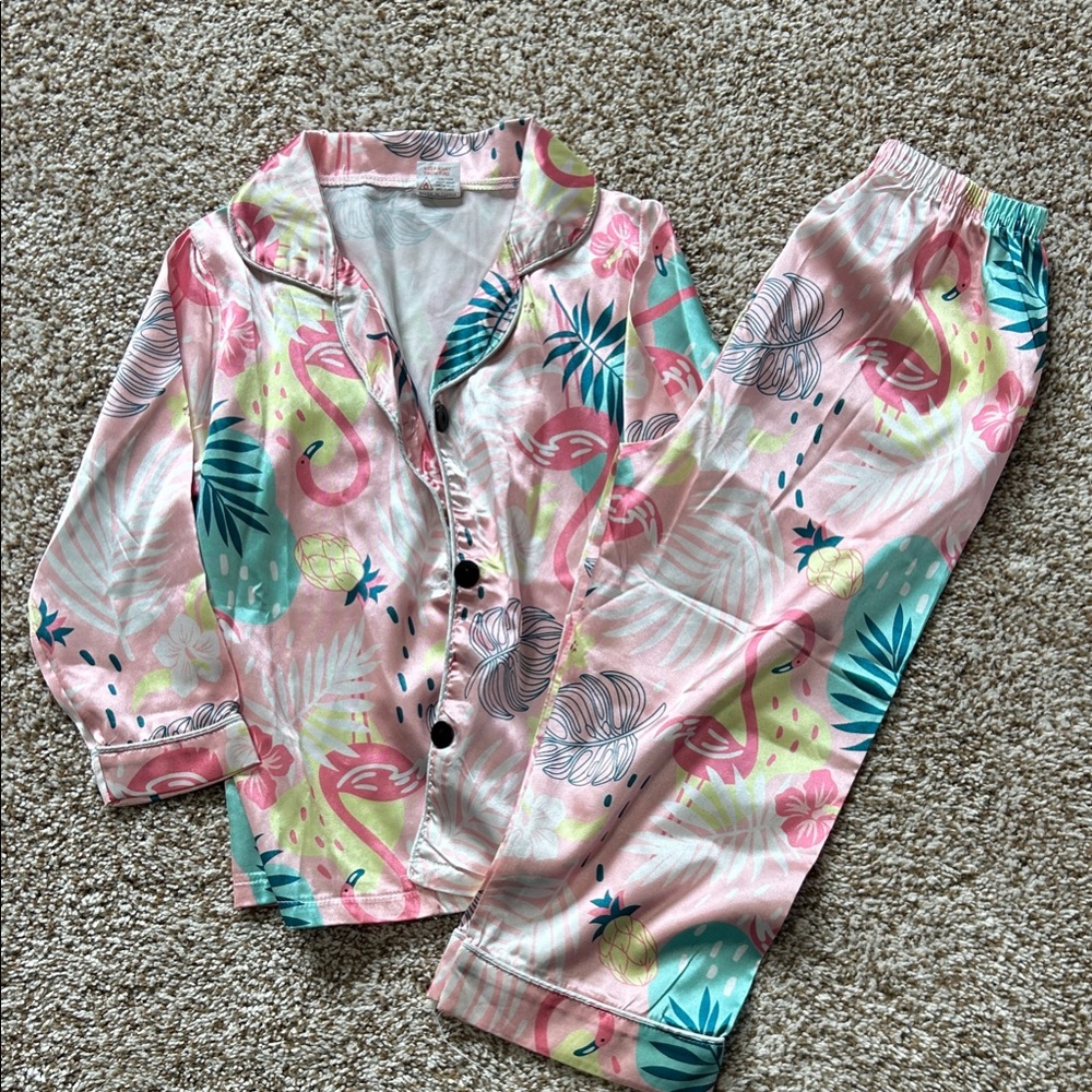 Tropical Print Kids Pajamas